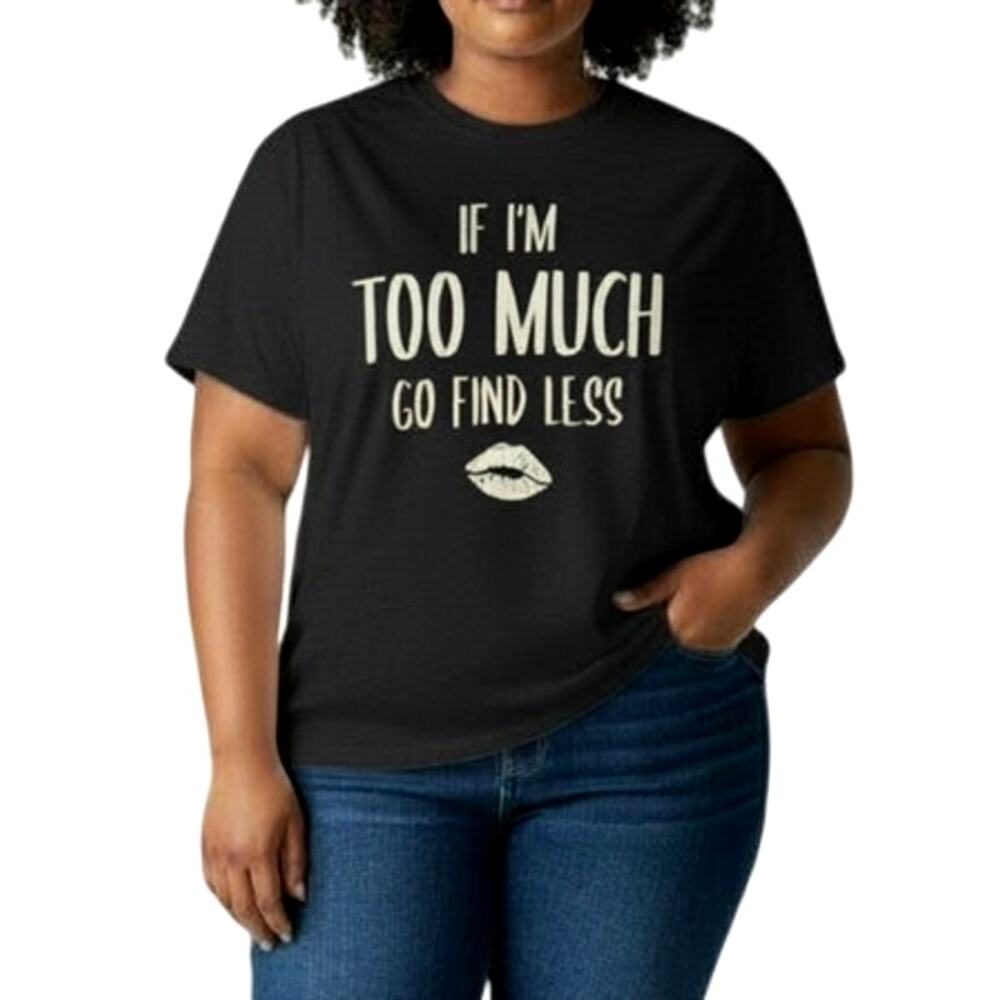 Port and Company Women's Gray White Graphic Short Sleeve Funny Crew Neck T-Shirt